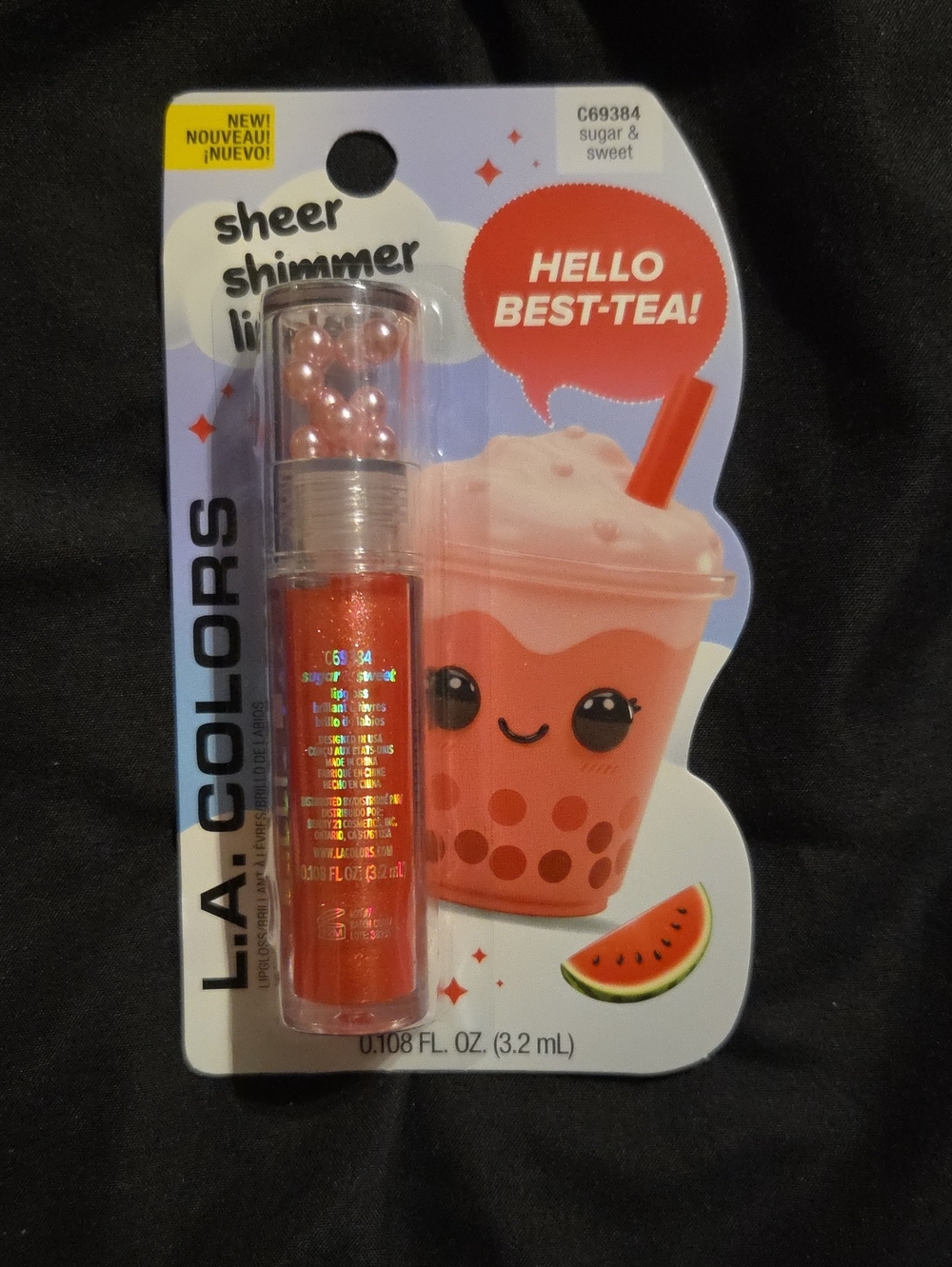 L.A. COLORS Sheer Shimmer Lip Gloss - Sugar & Sweet